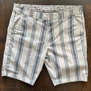 Denim & Flower Ricky Singh Striped Chino Shorts Size 32